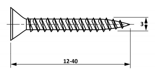 3x12-40 TORX faforg.csavar