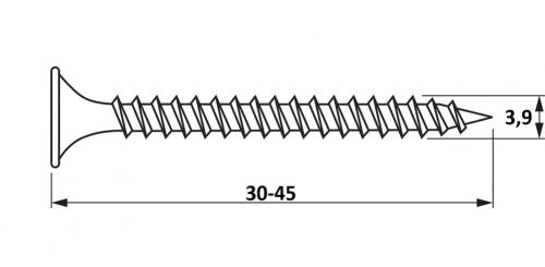 3,9x30-45 gipszrost csavar