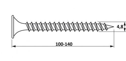 4,8x100-140 gipszkartoncsavar