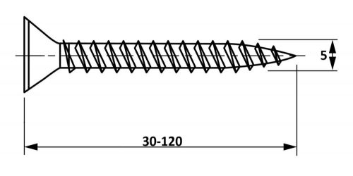 5x30-120 TORX faforg.csavar