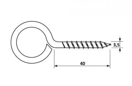 3,5x40 Szemescsavar